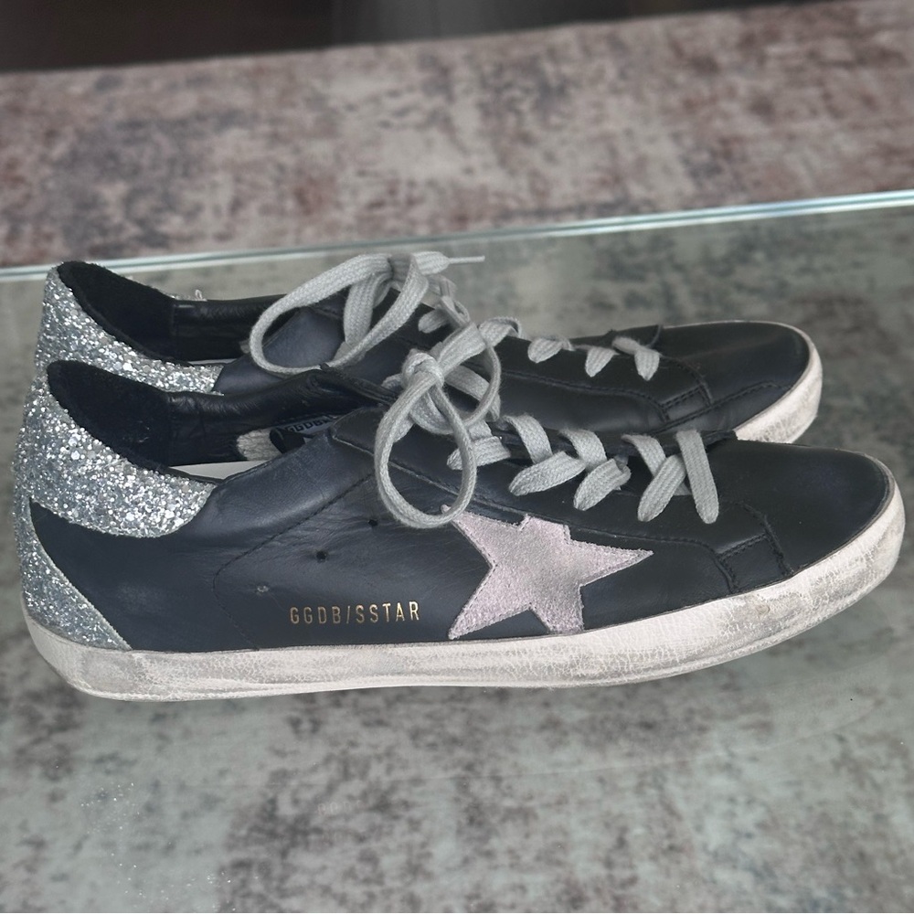 Golden Goose womens BLK Mauve Silver Sneakers 8